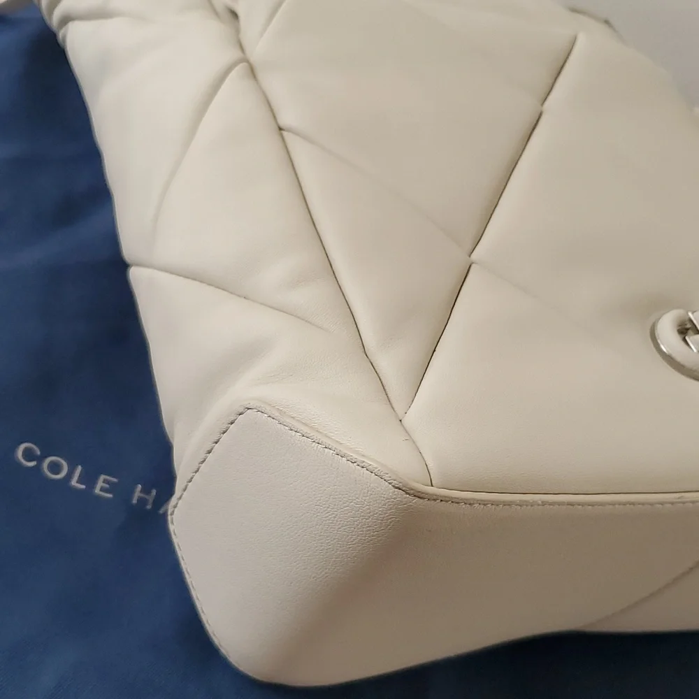 NWOT Cole Haan Small Grand Ambition Puff Quilted Leather Convertible Bac…